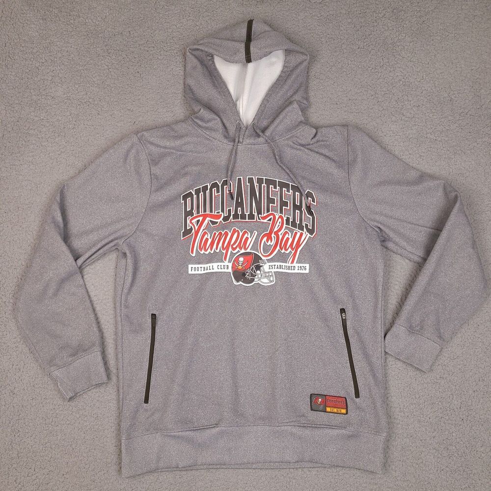Tampa Bay Buccaneers Hoodie Mens Large Gray Sweatshirt NFL Football Team Apparel